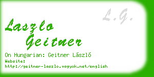 laszlo geitner business card